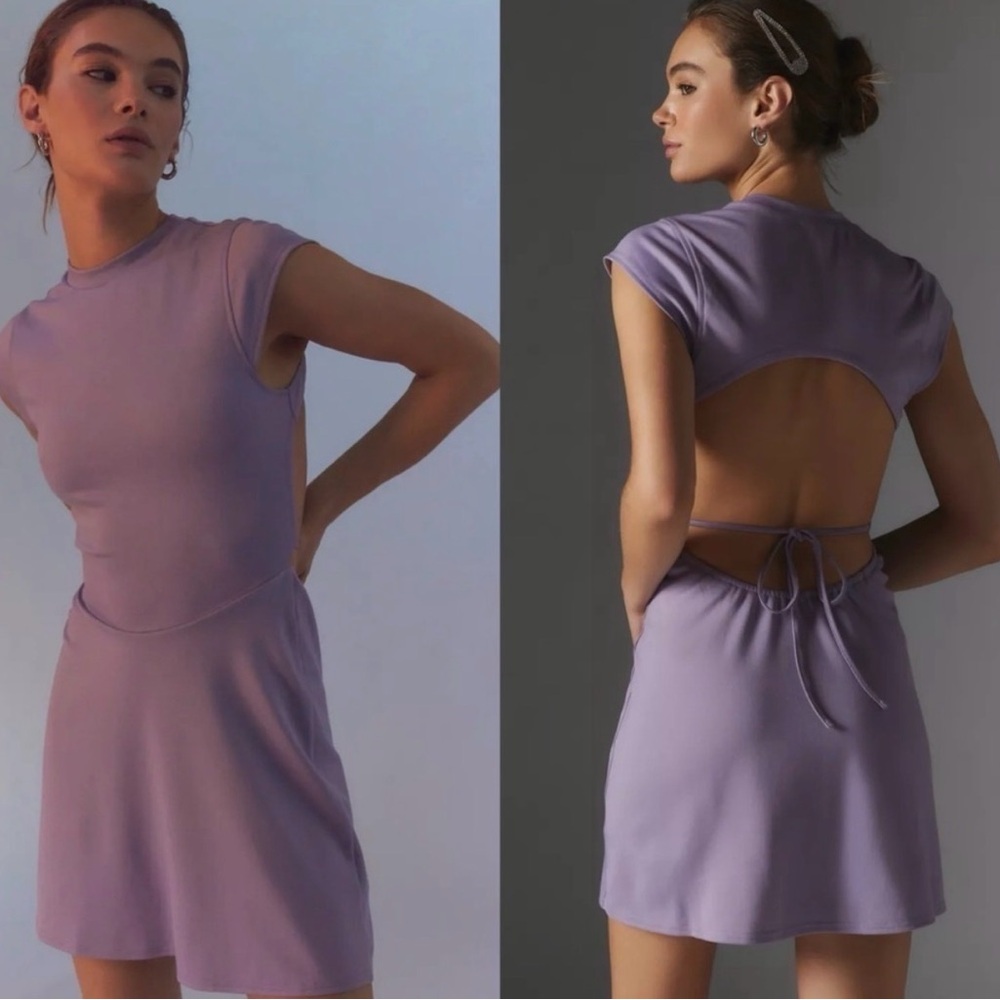 Silence + Noise Lavender Backless Dress